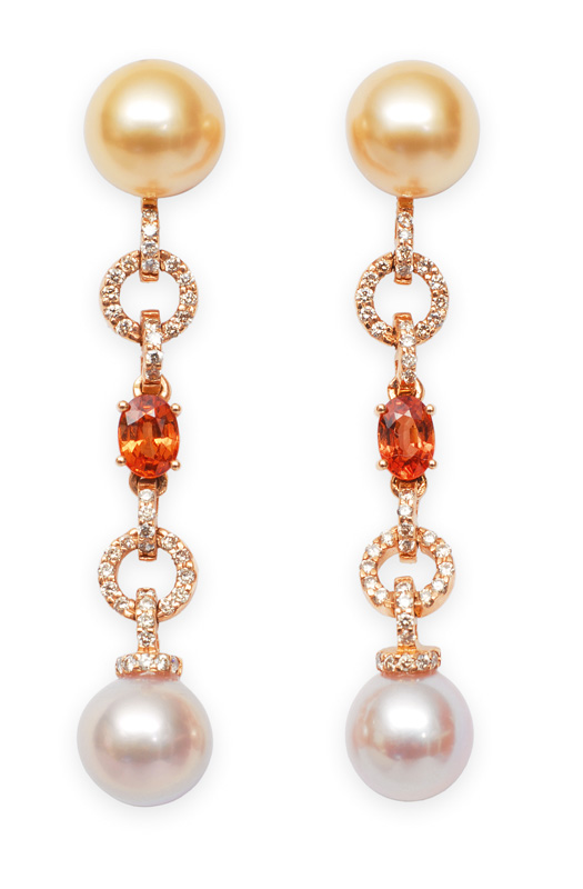 A pair of Southsea pearl earrings