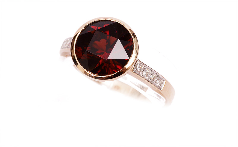 A garnet ring