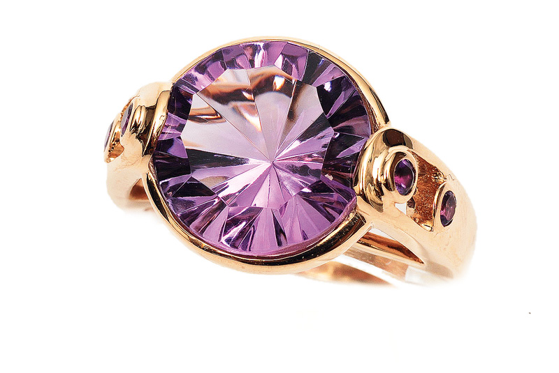 An amethyst ring