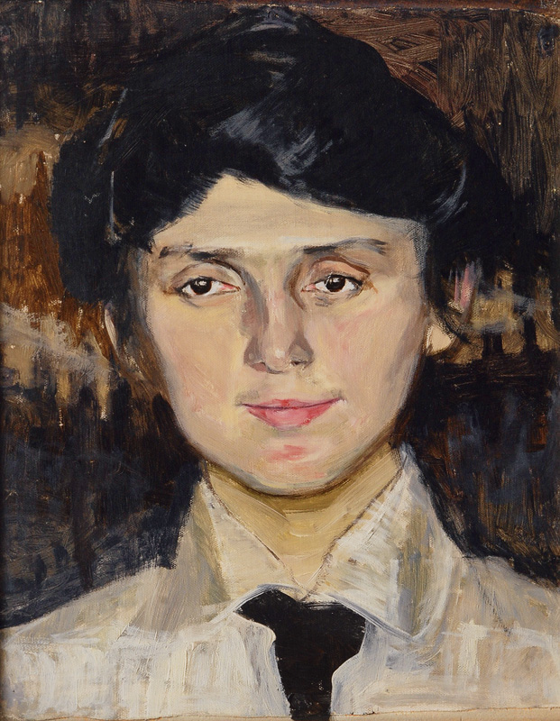 Hertha Spielberg - A Lady in a white Shirt A Lady in a white Shirt