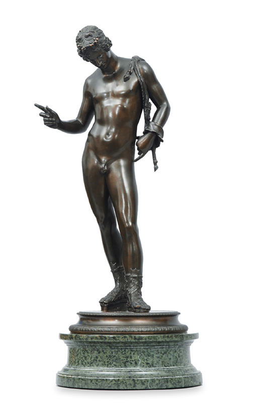Klassische Bronze-Figur "Narcissus"