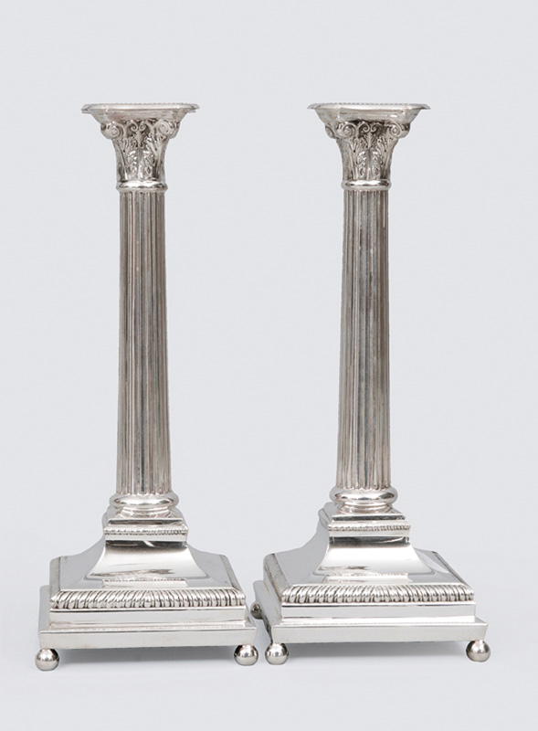 A pair of candlesticks