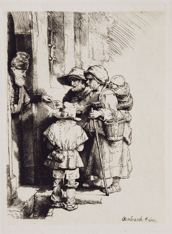 Beggars receiving Alms at a Door