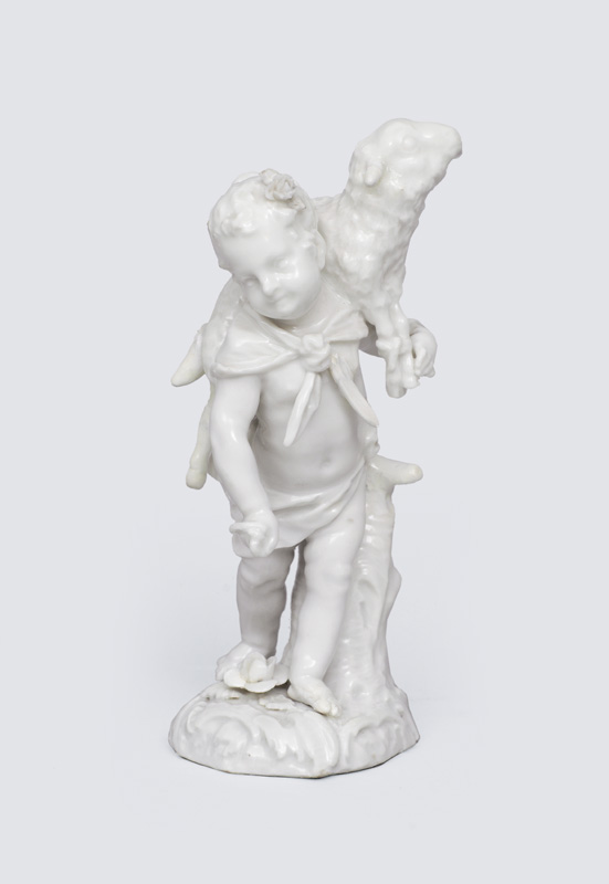 A figurine "Girl carring a sheep" as allegory of spring