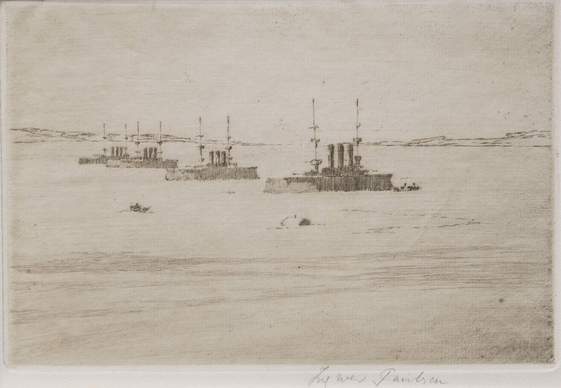 Kriegsschiffe in der Kieler Bucht