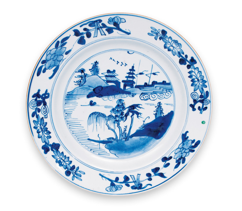 A plate with landscape