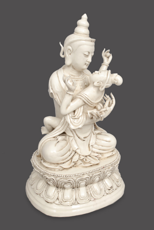 A figurine "Buddha Vajrasattva" blanc-de-Chine