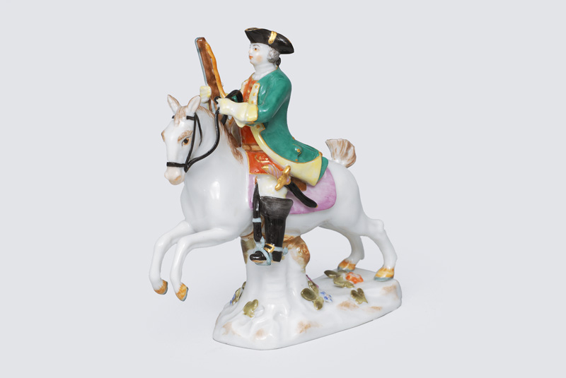 A miniature figurine "Hunter on horseback"