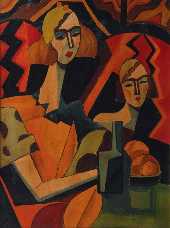 Zwei Damen im Café