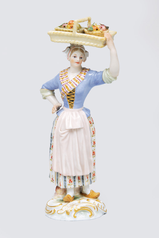 A figurine "Fruit seller" of serial "Parisian town crier"