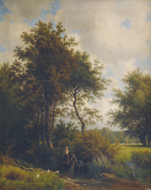 Idyllic Landscape with Washerwomen
