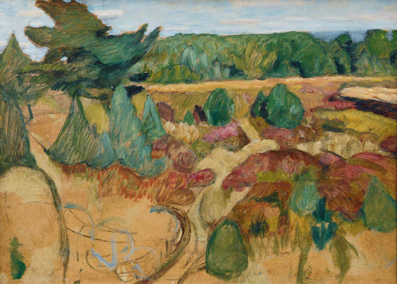Otto Modersohn - The Heath near Fischerhude The Heath near Fischerhude