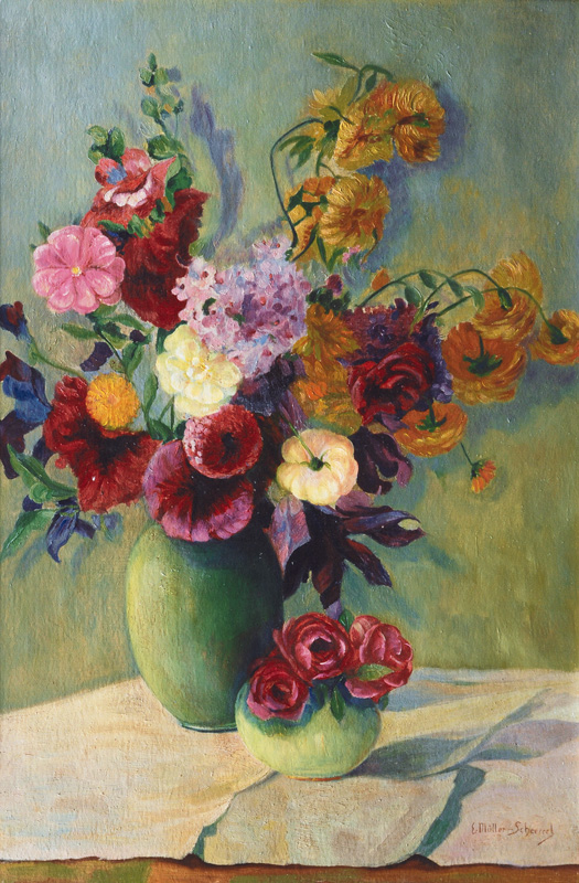Summer Flowers in a green Vase