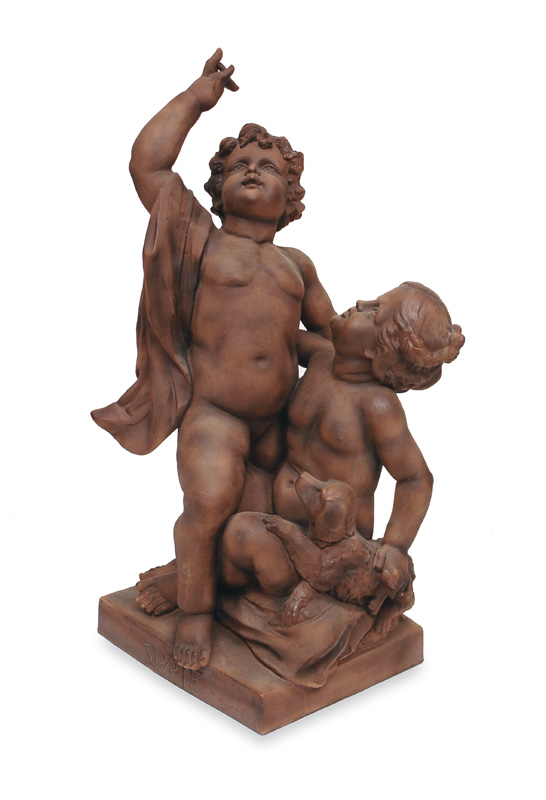 A hug figure "A close pair of putti"