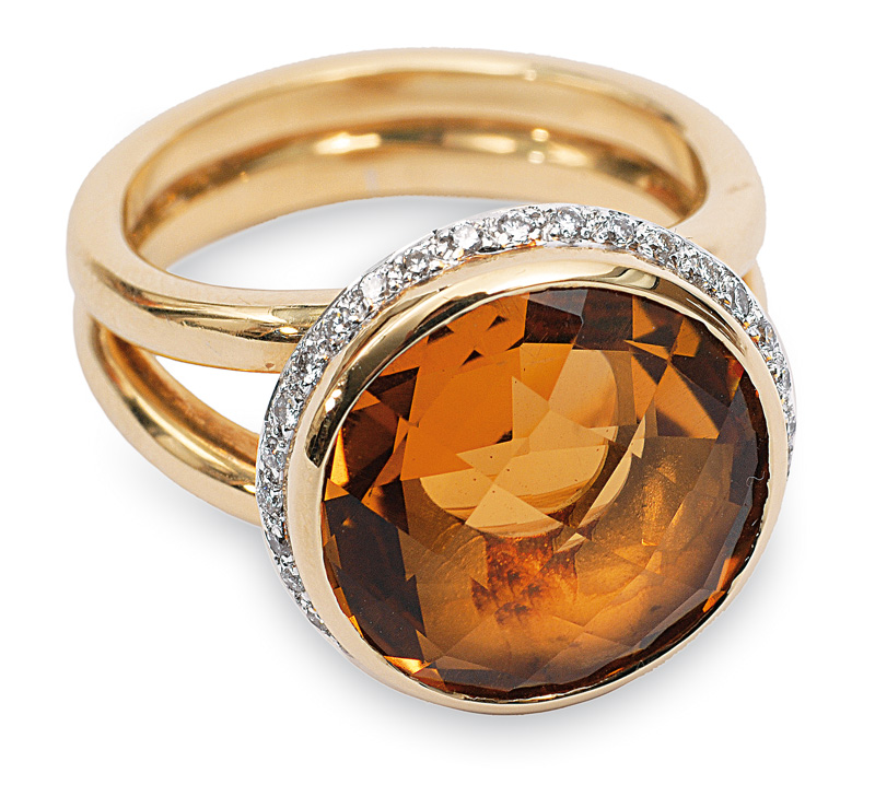 A citrine ring