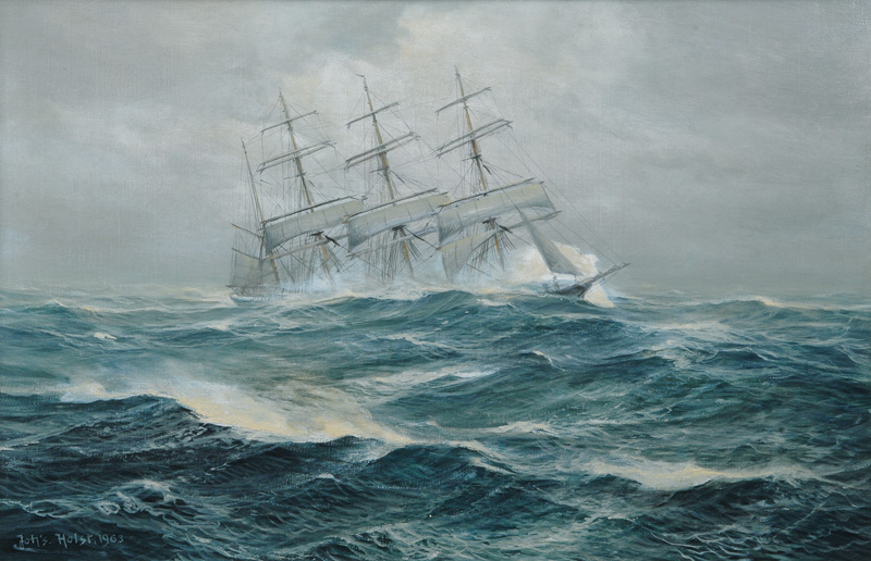 Flying P-Liner in rough Sea