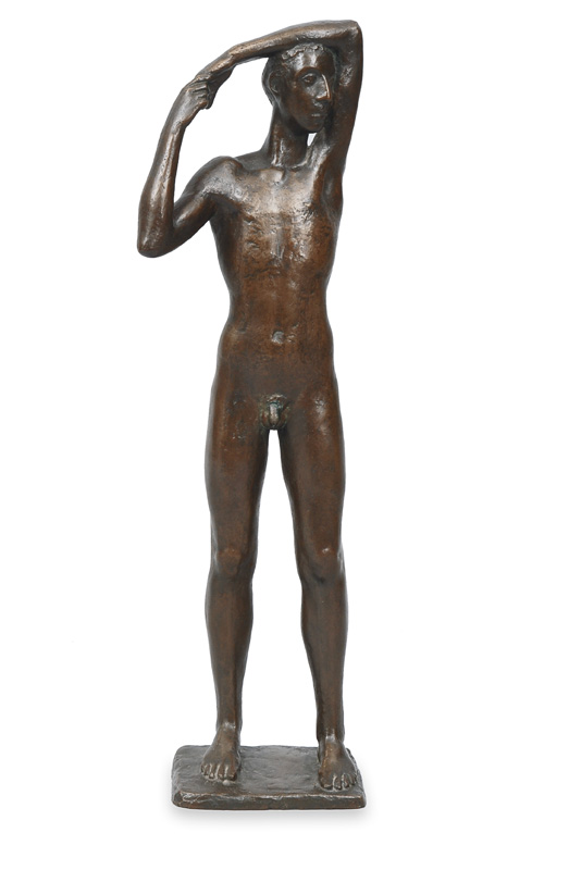 Moderne Bronze-Figur "Jüngling"