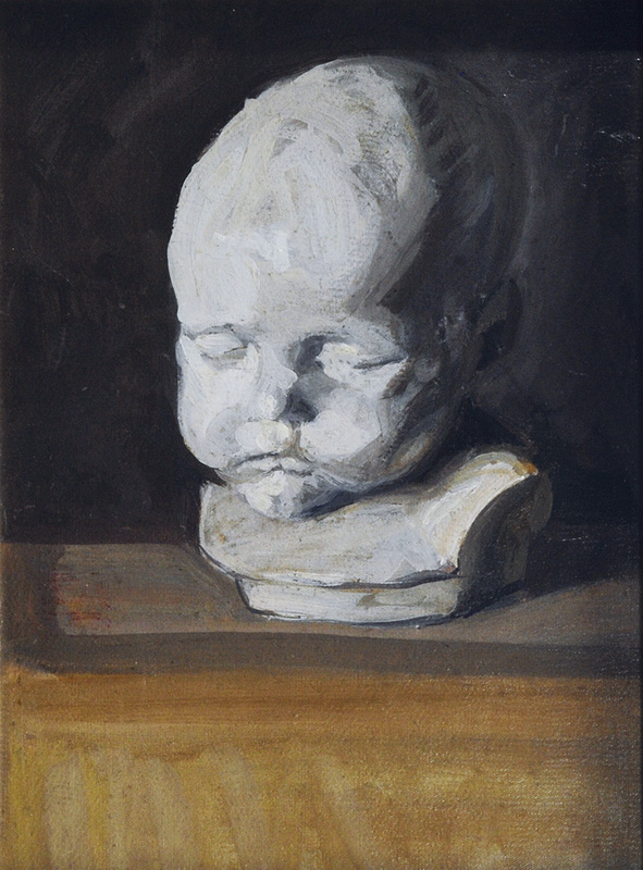 Still Life with white Child"s Bust