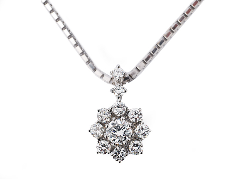 A diamond pendant