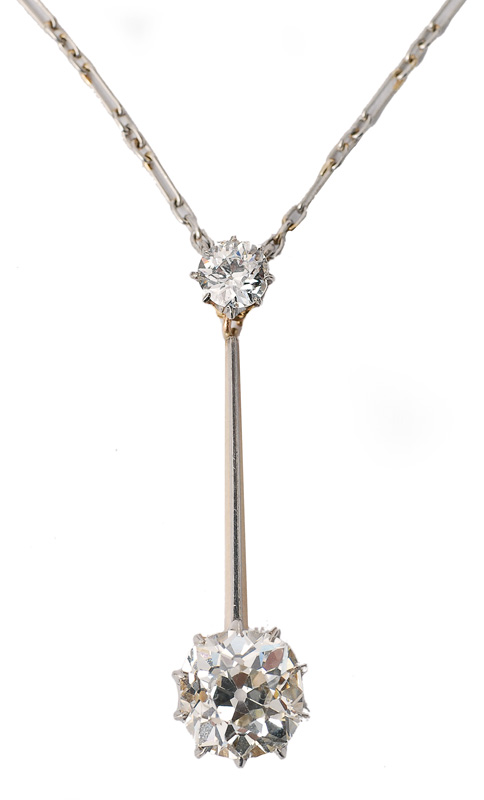 A diamond pendant