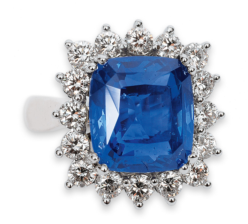 A precious sapphire ring