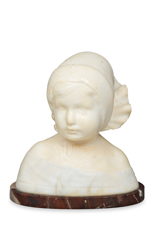 A marble bust "Small girl"