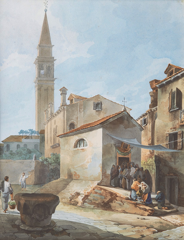 Italian Town with Campanile