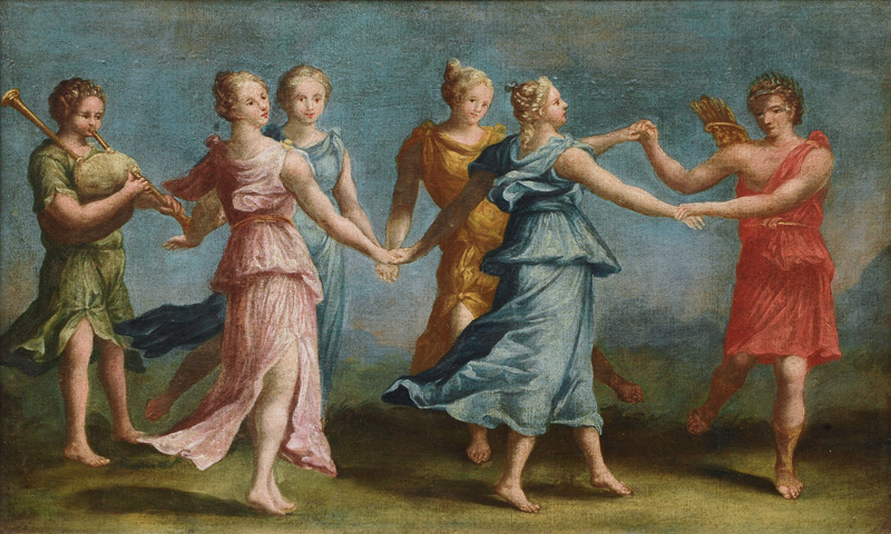 Apollo and four Muses