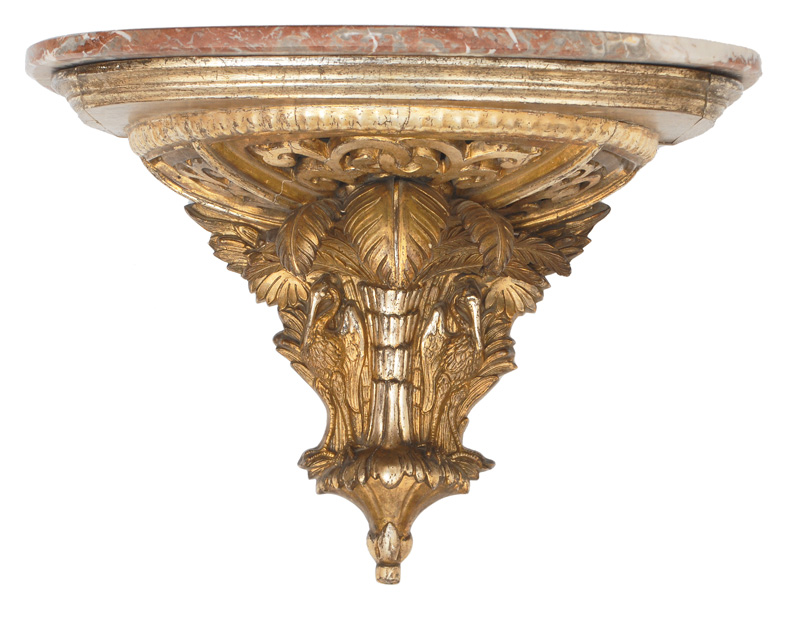 A carved console