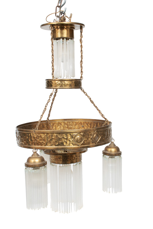 An Art Nouveau ceiling light