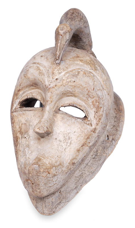A Senufo mask with bird crest