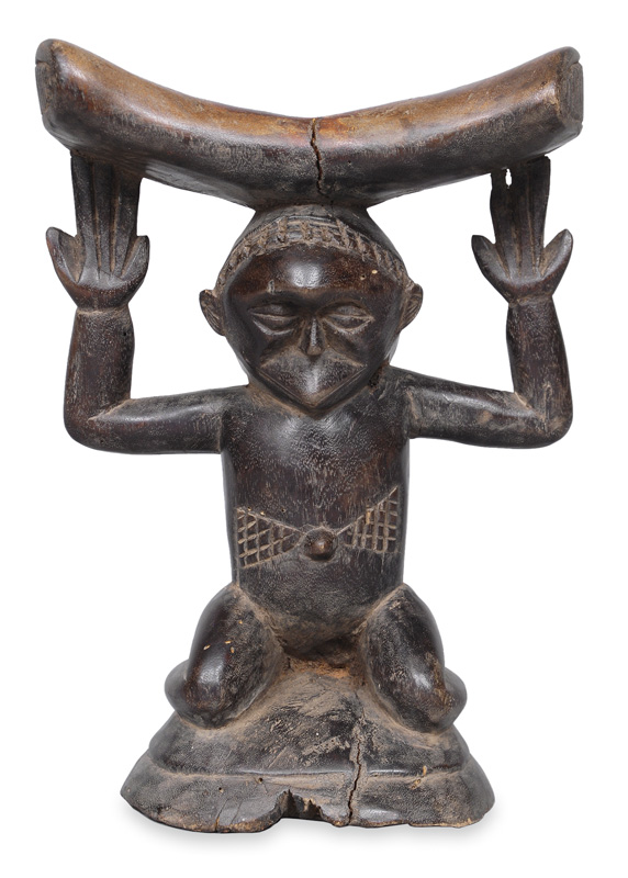 A figural head rest