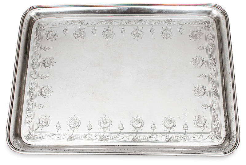 A hug Art Nouveau tray