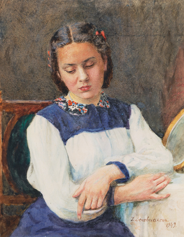 Zinaida Evgenievna Serebriakova - Portrait of a young Lady Portrait of a young Lady