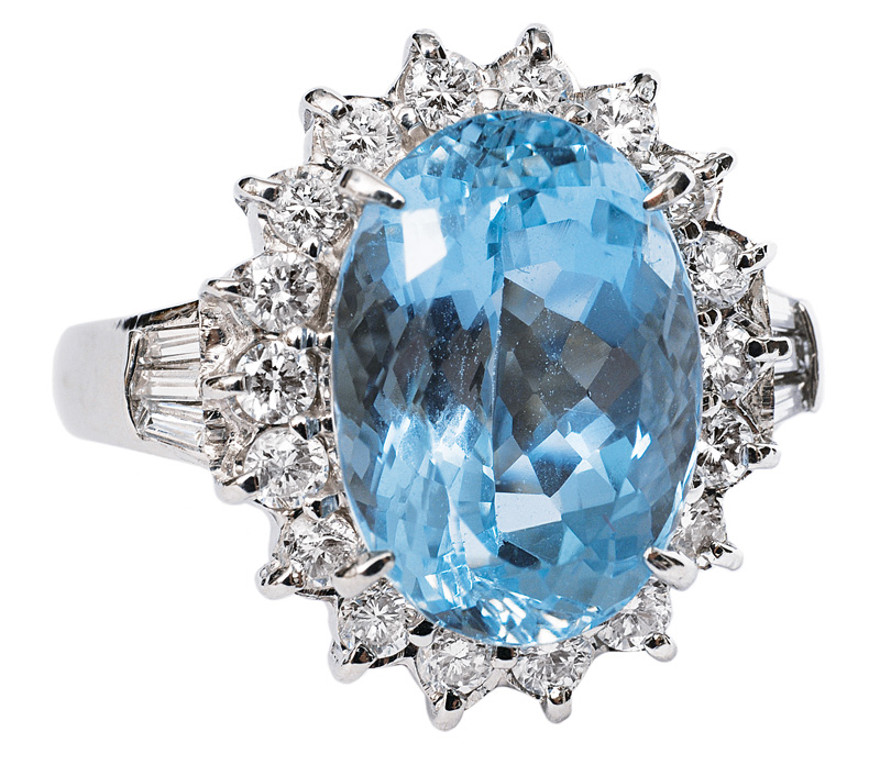Aquamarin Brillant Ring