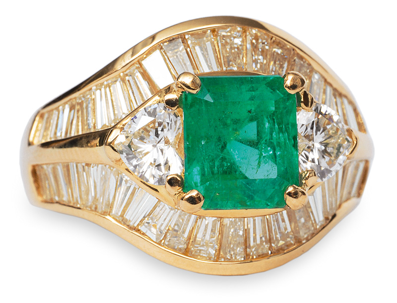 Smaragd Diamant Ring