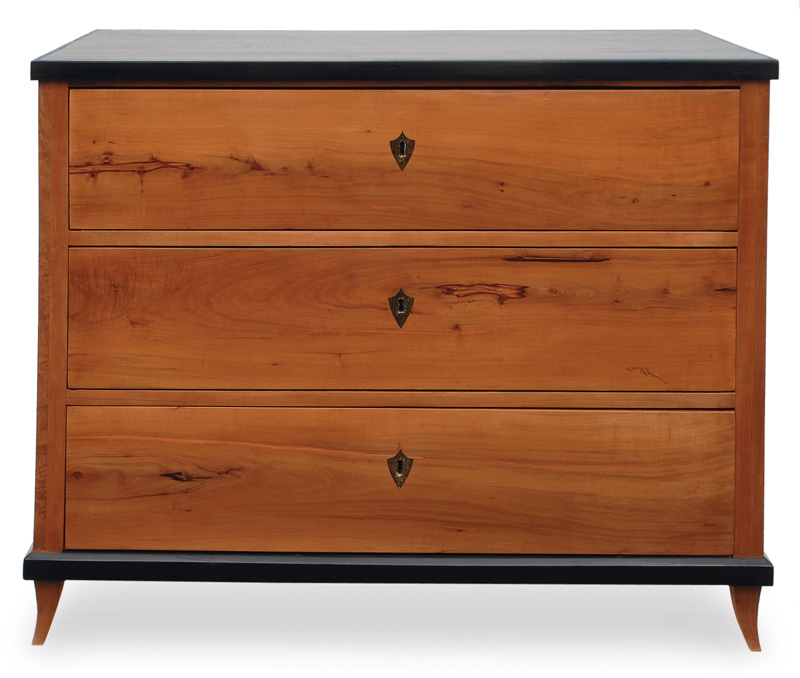 A Biedermeier chest of drawers