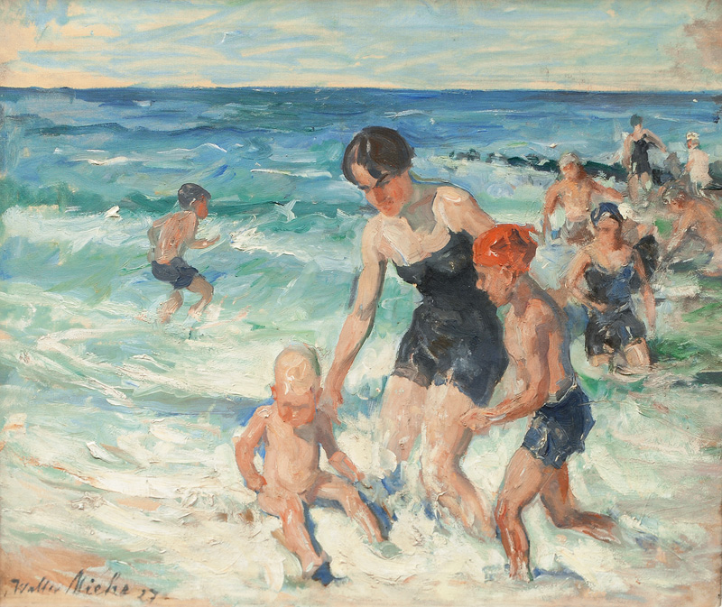 Walter Miehe - Enjoying a Bath in the North Sea Enjoying a Bath in the North Sea