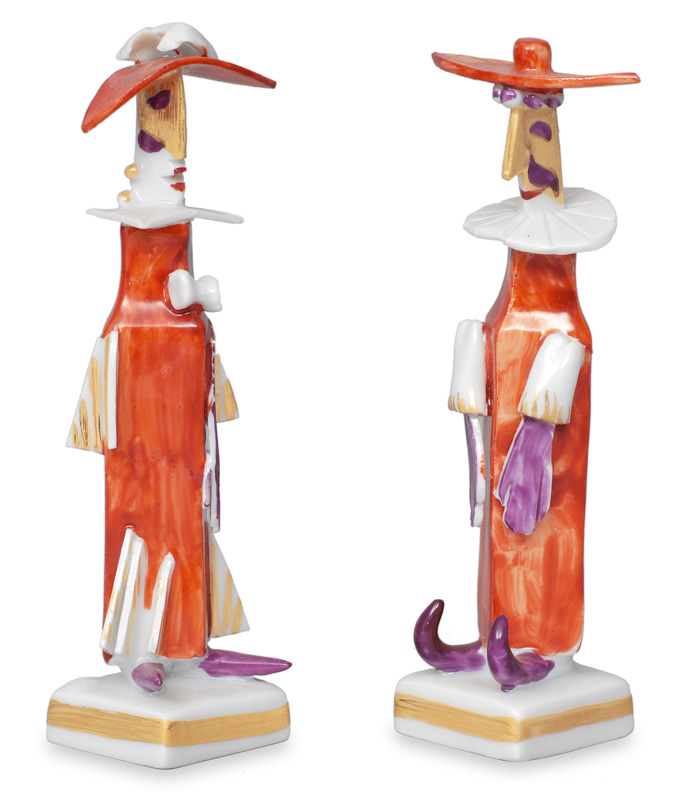 A pair of modern figurines