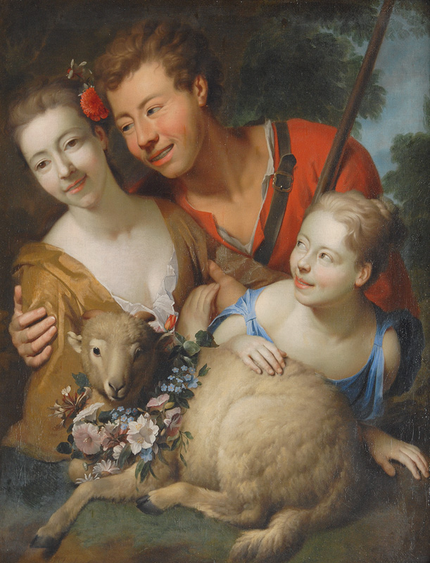 Shepherd and two Shepherdesses