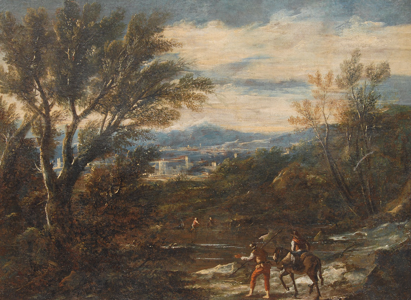 Extensive Landscape with Figures by a River