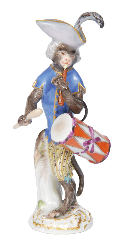 Johann J. Kaendler/ Peter Reinicke - Figur "Trommler" aus der Affenkapelle Figur "Trommler" aus der Affenkapelle