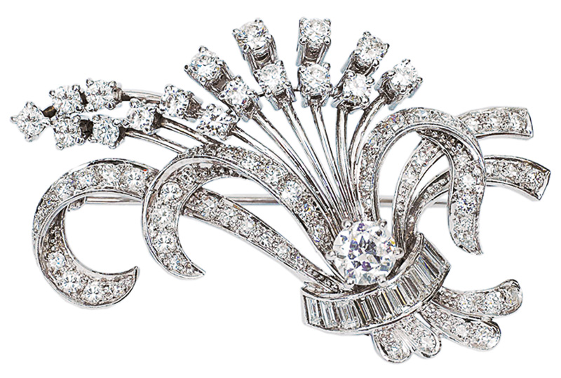 A diamond brooch