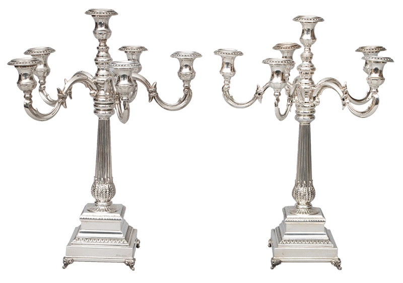 A pair of candelabras in classicistic style