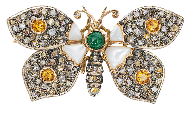 A diamond brooch "Butterfly"
