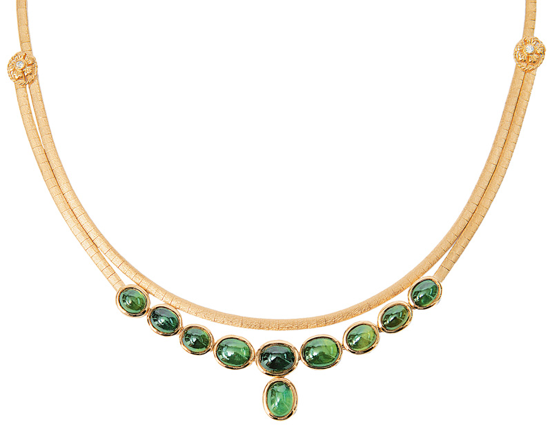 A modern Fancy sapphire necklace