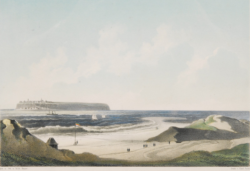 Blick von der Düne auf Helgoland