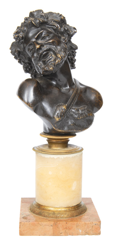 A bronze bust "Bacchus"