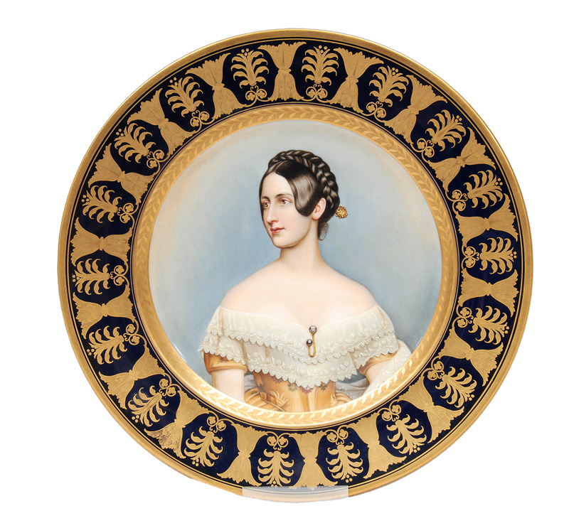 A portrait plate "Lady Milbanke"