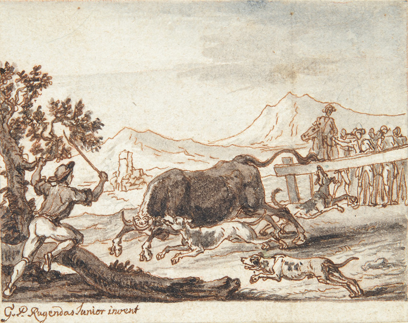 Georg Philipp Rugendas - Bull Hunting Bull Hunting
